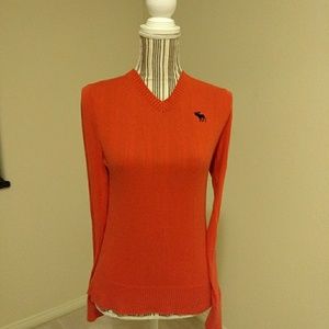 SOLD  Blood Orange A & F  V-neck Sweater